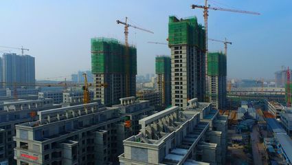 丹河藍(lán)灣項(xiàng)目建設(shè)穩(wěn)步推進(jìn)，多棟住宅樓陸續(xù)封頂